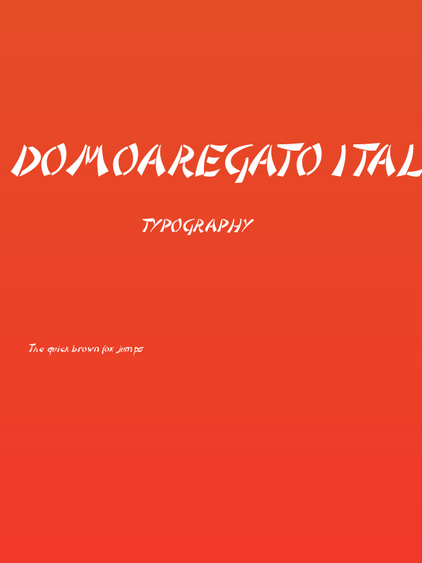 DomoAregato Italic Poster