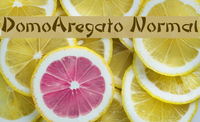 DomoAregato Normal Font examples