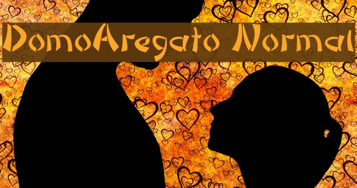 DomoAregato Normal Font examples