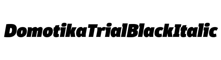 Domotika Trial Black Italic  Скачать бесплатные шрифты