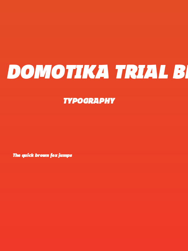 Domotika Trial Black Italic Poster