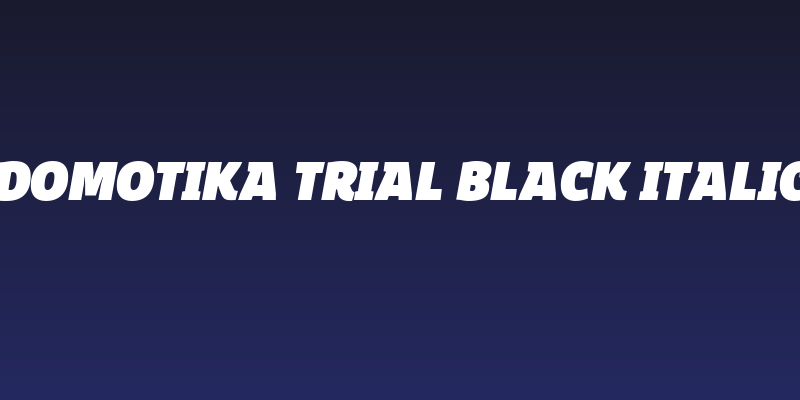 Domotika Trial Black Italic Social Header