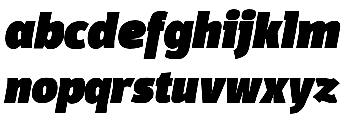 Domotika Trial Black Italic Font LOWERCASE