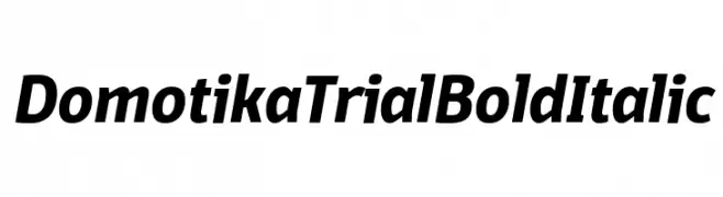 Domotika Trial Bold Italic  les polices de caractères gratuit tlcharger