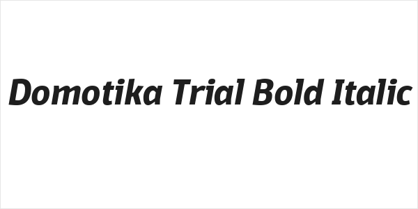 Domotika Trial Bold Italic Logo