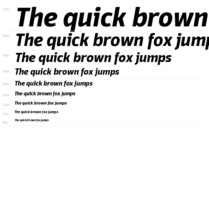 Domotika Trial Bold Italic Waterfall