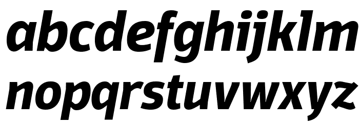 Domotika Trial Bold Italic Font LOWERCASE