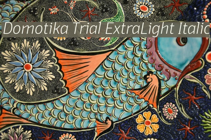 Domotika Trial ExtraLight Italic Font examples