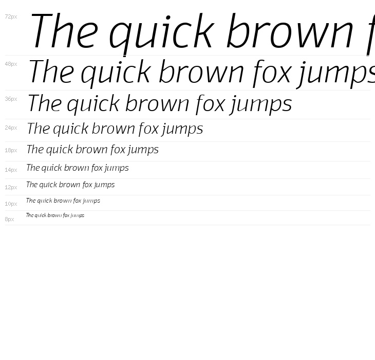 Domotika Trial ExtraLight Italic Waterfall
