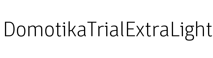 Domotika Trial ExtraLight  नि: शुल्क फ़ॉन्ट्स डाउनलोड