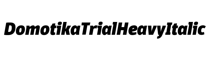 Domotika Trial Heavy Italic Font