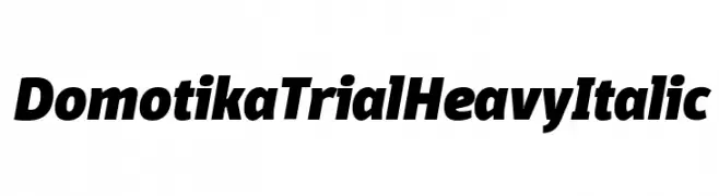 Domotika Trial Heavy Italic  Frei Schriftart Herunterladen