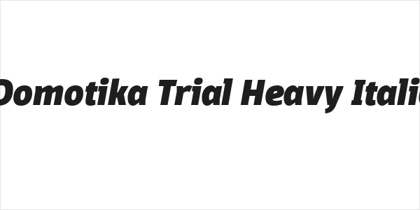Domotika Trial Heavy Italic Logo