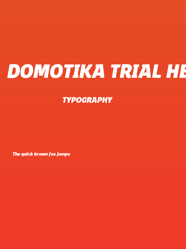 Domotika Trial Heavy Italic Poster
