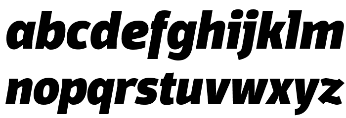 Domotika Trial Heavy Italic Font LOWERCASE