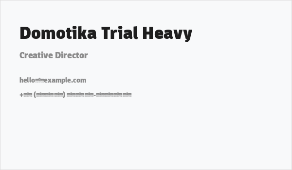 Domotika Trial Heavy Business Card