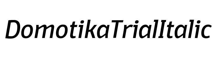 Domotika Trial Italic Font