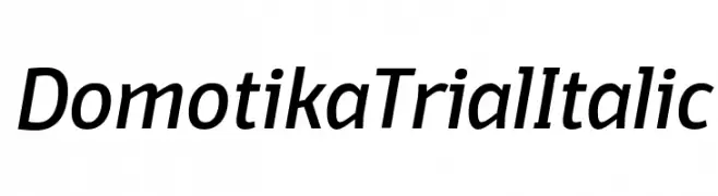 Domotika Trial Italic  les polices de caractères gratuit tlcharger