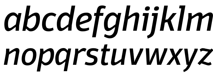 Domotika Trial Italic Font LOWERCASE