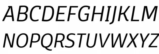 Domotika Trial Light Italic Schriftart Groß