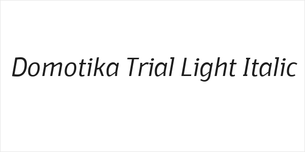 Domotika Trial Light Italic Logo