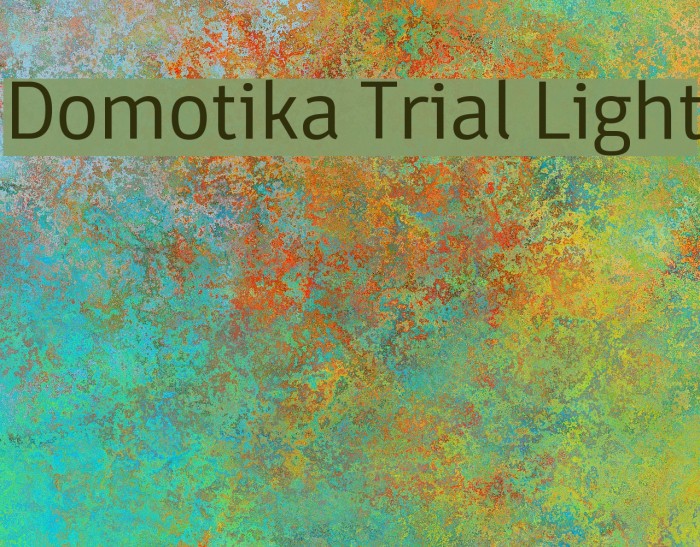 Domotika Trial Light Font examples