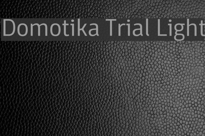 Domotika Trial Light Font examples