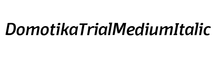 Domotika Trial Medium Italic  フリーフォントのダウンロード