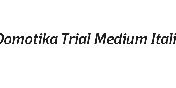 Domotika Trial Medium Italic Logo
