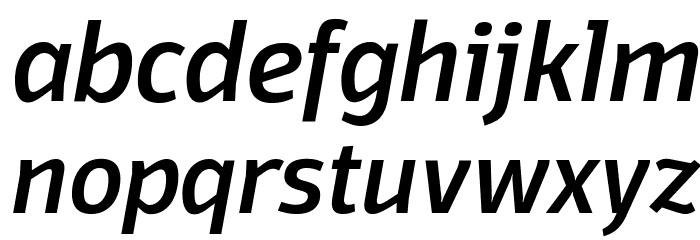 Domotika Trial Medium Italic Font LOWERCASE