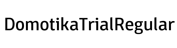 Domotika Trial Regular  font caratteri gratis
