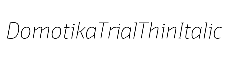 Domotika Trial Thin Italic  لخطوط تنزيل