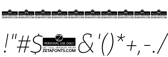Domotika Trial Thin Italic Font OTHER CHARS