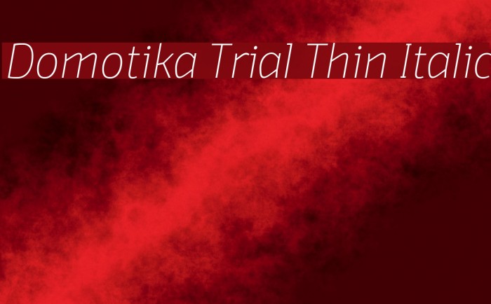 Domotika Trial Thin Italic Font examples