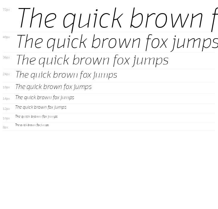 Domotika Trial Thin Italic Waterfall