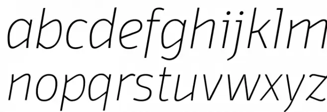 Domotika Trial Thin Italic फ़ॉन्ट लोअरकेस