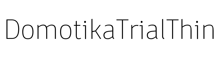 Domotika Trial Thin  フリーフォントのダウンロード