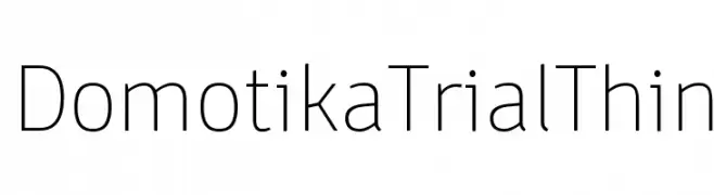 Domotika Trial Thin  Frei Schriftart Herunterladen