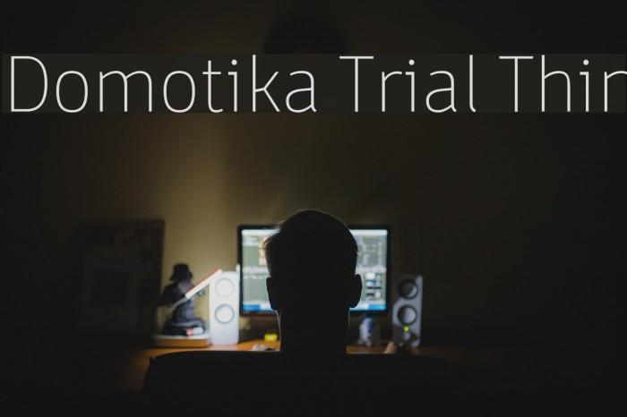 Domotika Trial Thin Font examples