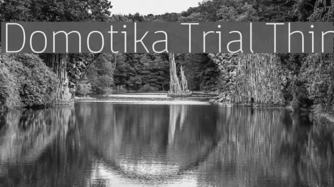 Domotika Trial Thin Font examples