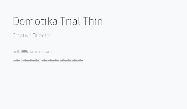 Domotika Trial Thin Business Card