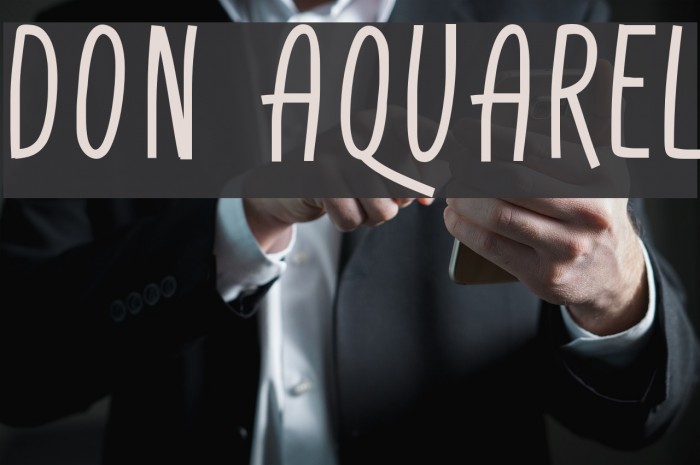 Don Aquarel Font examples