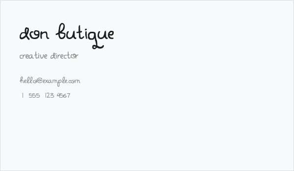 Don Butique Business Card