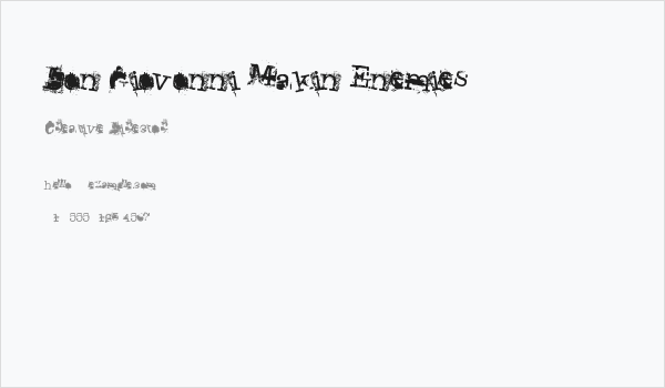 Don Giovonni Makin Enemies Business Card