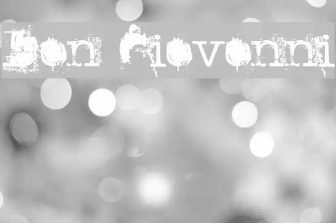 Don Giovonni フォント examples