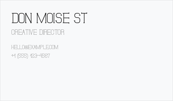 Don Moise St Business Card