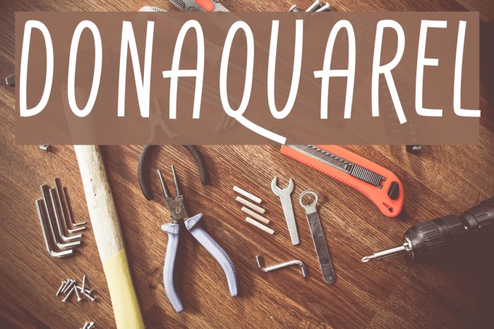 DonAquarel Font examples