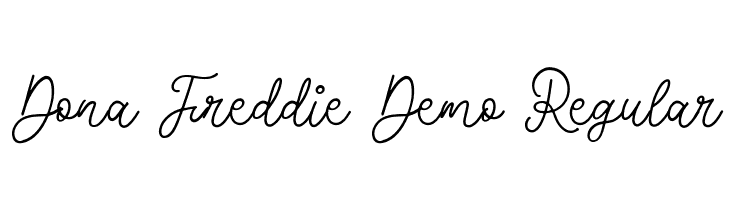 Dona Freddie Demo Regular  Frei Schriftart Herunterladen