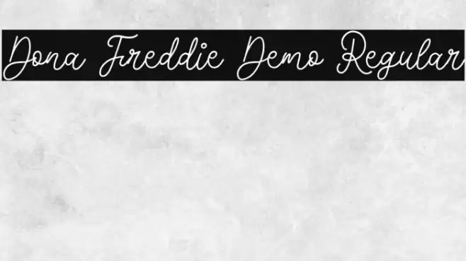 Dona Freddie Demo Regular Schriftart examples