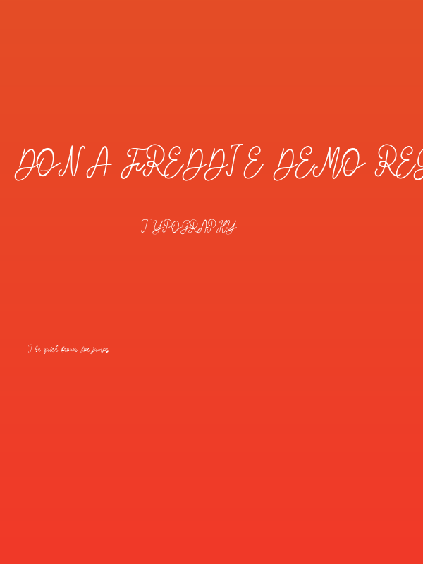 Dona Freddie Demo Regular Poster